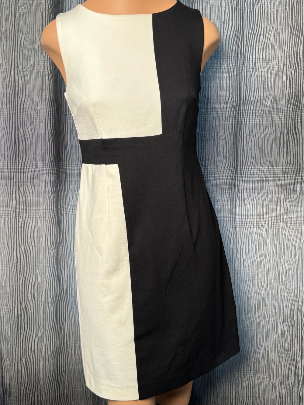 INC International Concepts Black & White Colorblock Dress Size Medium